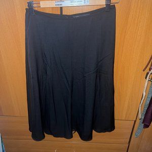 Armani exchange flowy black a-line skirt